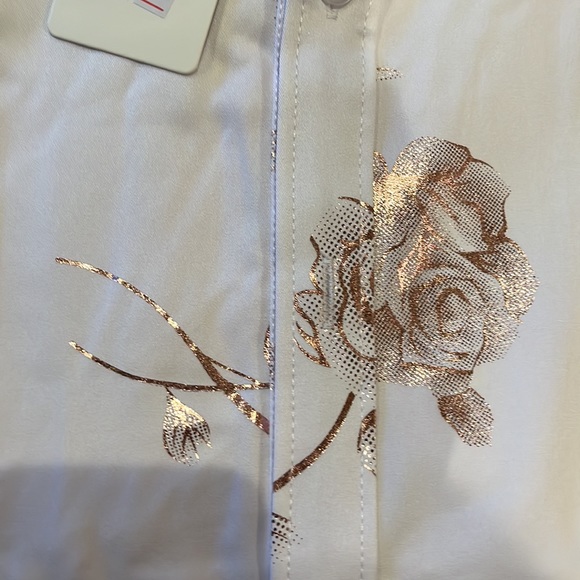 Zeroyaa Men’s Hipster 3D Rose Large Dress Shirt - Picture 2 of 5